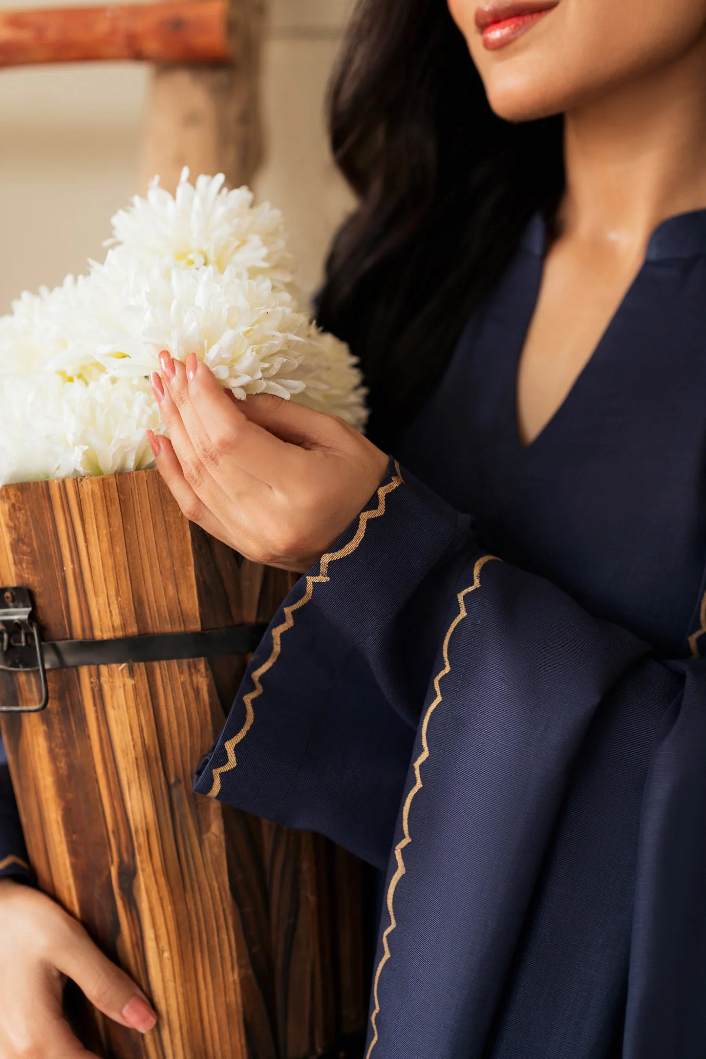 Midnight Charm Embroidered Kurta Set with Dupatta